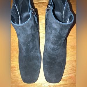 Aquatalia Charlotte black suede ankle boots